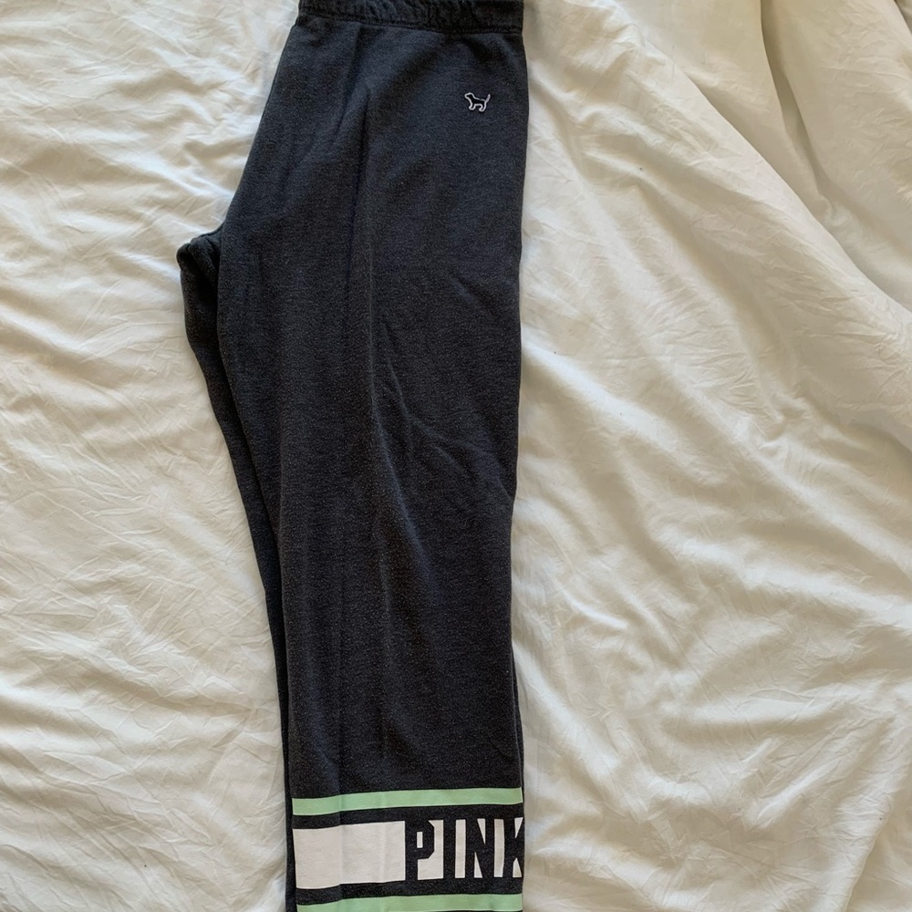 PINK Grey A-symmetrical Sweatpants Size M.